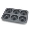 Forma de silicone para donuts de grau alimentício 6 formas iguais para bolo forma de chocolate bolo redondo ferramenta de cozimento fácil de desenformar