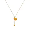 Collar de Clavícula de Lujo con Borla y Colgante de Calabaza Pequeña Estilo Chino Antiguo para Cadena de Suéter de Otoño e Invierno