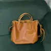 Bolso Bandolera Versátil de Gran Capacidad, Moderno, Hecho a Medida de Fábrica, Bolso de Mano Tote de Cuero de Flor Entera Curtido Vegetal, Moda Vintage