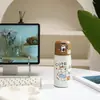 Taza aislada de doble pared con estampado de leopardo, gran capacidad, taza de café de acero inoxidable 316, diseño elegante, taza de viaje portátil para mujer
