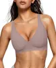 Sutiã 0Eak Feminino com Decote Profundo Sutiã Sem Fio Confortável Sutiã Sem Fio de Suporte Sutiã Push-Up para Camiseta