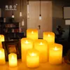 Vela eletrônica recarregável layout romântico de aniversário chumbo led adereços de amor balanço parafina decoração interna