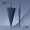 Guarda-chuva de golfe, cabo reto, haste longa, 24 varetas, totalmente de fibra, masculino, tamanho duplo, automático, especialmente projetado para chuva forte, reforçado e durável