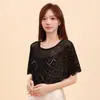 Broche Grátis, Xale com Proteção Solar para Senhoras, Xale de Tricô, Cor Sólida, Novo Estilo Fashion, Cobertura para Ar Condicionado, Peça de Sobrepor Leve para o Verão