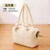 Bolsa de transporte para gato e pet, macaron nuvem fofa, portátil, 26 anos, nova, espessa e quente para outono e inverno, bolsa de mão, bolsa de ombro