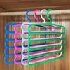 Artefato de Armazenamento de Calças Cabide Multifuncional de Cinco Camadas Plástico Casa Dormitório Guarda-Roupa Cabide de Calças Multicamadas