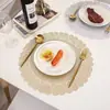 Alfombrilla Redonda Concentrica Especial para Comida Occidental para el Día de San Valentín, Posavasos Aislante Hueco, Mantel Decorativo para el Hogar, Etiquetado y Entrega Transfronteriza