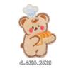 Pegatinas de tela bordadas con forma de oso de peluche, conejito de dibujos animados, bordado por ordenador, autoadhesivo, para decoración de ropa y bolsos.