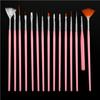 Herramienta de pluma para arte de uñas punta taladro fototerapia dibujo línea/esmalte de uñas DIY pintura pintura tallado 15 juegos de pincel para pintar