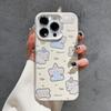 Fofo elefante de desenho animado iPhone14promax apple 15 capa de celular 13 cor prata 12IMD11PCxr furo grande x