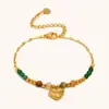 Pulseira de Corrente para Lábios Amor Transfronteiriço Europeu e Americano Feminina Aço Inoxidável Banhada a Ouro 18K Elegante Nicho Estilo Boêmio