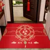 Felpudo de Entrada para Año Nuevo para Uso Doméstico, Año del Dragón, Felpudo Rojo de Alfombra Estilo Chino Nuevo, Felpudo Antideslizante