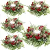 Guirnalda de Velas Navideñas Amazon Transfronteriza Mini Guirnalda Navideña Bayas Rojas Piñas Decoraciones Sagradas Comercio Exterior