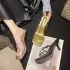 Sandalias de tiras de tacón alto estilo hada para mujer, nuevas zapatillas de verano de doble uso, zapatos romanos versátiles estilo coreano
