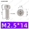 Parafusos Maquina Phillips de Cabeça Cilíndrica Fina de Aço Inoxidável 304 M2~M8 Padrão Nacional Gb822 Parafusos Phillips para Móveis e Máquinas