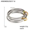 Roda Gigante Temperamento de Nicho Europeu e Americano Personalidade Criativa com Anel de Diamante Aço Inoxidável Banhado a Ouro Anel Multicamada com Combinação de Cores para Mulheres