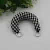 Ins Estilo Japonés y Coreano Cuadros Tela Hecha a Mano Forma de C Accesorio para Muñeca Correa de Agarre Anti-Pérdida Funda para Teléfono Correa de Cuello