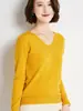 Suéter de Mujer Otoño Nuevo Estilo Cuello en V Jersey de Punto Base No de Lana Top Transfronterizo Talla Grande Suéter de Punto