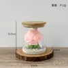 Vela Perfumada de Cera em Copo Buquê de Rosas Atmosfera Ins Amante Presente de Feriado Copo de Vidro Perfumado com Flor de Cera