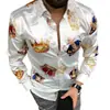 Camisa Floral Personalizada de Moda Nueva Primavera/Verano 2026 para Hombre, Manga Larga, Corona, Camisa Casual Estampada, Camisa de Negocios para Hombre
