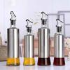 Conjunto de Garrafas de Óleo 300ml, Garrafa de Molho de Soja, Conjunto Combinado de Pote de Óleo de Vidro Sem Chumbo e Aço Inoxidável para Uso Doméstico, À Prova de Vazamento