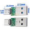 Base hembra USB 3.1 Tipo C con placa fija, interfaz de carga y datos, conector macho y hembra C, placa de prueba, inserción positiva y negativa a doble cara