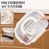 Contenedor de acero inoxidable para alimentos con tapa, caja de almacenamiento para refrigerador, lonchera cuadrada, recipiente para preparación de hot pot, recipiente de porciones para exteriores