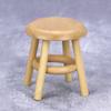 [Direto de fábrica] 1:12 casa de bonecas casa de bonecas mini móveis modelo log cor madeira maciça banqueta redonda