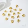 Cuentas de Resorte Chapadas en Cobre de Oro Real de 18K que Conservan el Color Alambre Retorcido Cuentas de Caracol Bola Trenzada Cuentas Espaciadoras Accesorios para Joyería Hecha a Mano DIY Perlas