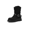 Botas Martin para Mujer ZHR 2026 Otoño/Invierno Nueva Moda Botas Vaqueras de Suela Gruesa Punta Redonda Tacón Grueso Botines Botas Altas hasta la Rodilla