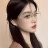 Gafas Antiluz Azul Sin Marco para Miopía, Cambio de Color, Puro Deseo, para Mujer, Aspecto Natural, Montura Grande de Alta Gama, Efecto Adelgazante, Monturas para Graduación
