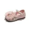 Zapatos de Princesa para Niñas 2026 Primavera y Otoño Nuevo Estilo Lazo de Perla Zapatos Infantiles Suela Suave Modernos Zapatos para Niños Pequeños
