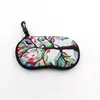 Bolsa para gafas de sol con estampado de material de buceo, portátil, para exteriores, impermeable, anticaídas, con cremallera, para guardarlas