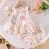 26 Euro Beleza Bebê Verão Litoral Estampa Floral Sem Mangas Top Shorts Conjunto Elegante de Duas Peças Fábrica de Origem