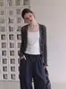 Cardigan de gelo com babados estiloso para proteção solar feminina, novo estilo de verão, moderno e rejuvenescedor, modelagem solta, peça de tricô fina.