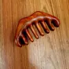 Pente massageador multifuncional de seis bordas de madeira e cinco dentes, pente de cabo longo, sândalo, cinco dedos, cinco dentes, tendão, dentes grandes, pente de madeira fofo