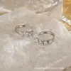 Pendientes Calados de Amor Transfronterizo, Temperamento Geométrico Simple, Pendientes de Diseño Nicho, Pendientes, Pendientes de Gama Alta
