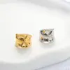 Explosões Europeias e Americanas Anel Criativo de Aço Inoxidável Moda Simples Design de Nicho Sentido Martelo Padrão Martelo Côncavo Côncavo-convexo Anel de Aço Titânio