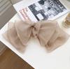 Cyber Celebrity Chiffon Super Fairy Big Bow Hairpin Spring Clip High Ponytail Clip Women's Back of Head Hair Summer Hair Accessories