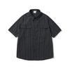 Camisa Listrada de Algodão Tencel Estilo Japonês Retrô Marca Moderna Masculina Verão Casual Versátil Manga Média Cs3032