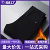 Pantalones de pana para hombre transfronterizos, talla grande, para personas más corpulentas, corte recto, ajuste holgado, pantalones casuales deportivos para hombre