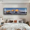 Pintura Decorativa Paisaje Montaña Dorada con Sol para Sala de Estar Sofá Pared de Fondo Grande Colgante Moderno Pintura de Cabecera Colgante de Dormitorio