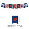 Vasos de Papel, Servilletas, Banderas, Manteles, Cubiertos Desechables, Tenedores, Cucharas para Fiestas y Reuniones del Día de la Independencia Estadounidense
