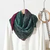 Xin Sai Qi Bufanda Cuadrada de Color Sólido con Pliegues Colgante Hebilla Magnética Moda Versátil Elegante Calentador de Cuello Protector de Cuello
