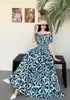 Vestido de Algodão e Seda Off-the-Shoulder para Mulheres para Comércio Exterior Transfronteiriço, Vestido de Verão para Viagem, Férias na Praia e Uso ao Ar Livre