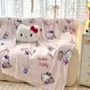 Comercio Exterior Dibujos Animados Sanrio Manta de Terciopelo de Leche Engrosada de una Sola Capa Manta para Aire Acondicionado Manta para Siesta en la Oficina Manta de Tiro al por Mayor Transfronteriza