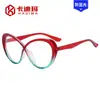 Novos Óculos Planos Femininos Fashion Cat-Eye Cruzados Anti-Luz Azul Armações de Óculos Lisas Personalizadas Europeias e Americanas de Venda Cruzada