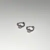 Fivela de Orelha Zircônia Estrela Rosa Haste de Orelha Argola Pequena para Orelha Brilho Luxo Alto Padrão Brincos com Senso de Design de Nicho Brincos para Mulheres