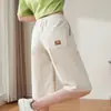 Pantalones Capri de Seda de Hielo Finos de Talla Grande para Mujer 2025 Nuevos Sueltos con Caída Cintura Alta Adelgazantes Casuales