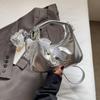 Bolsa de Mão de Couro Encerado a Óleo de Moda Coreana Feminina 2025 Nova Nicho Commuter Moda Elegante de Alto Valor Bolsa Transversal